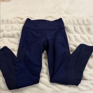 Navy Blue Mesh Leggings Lulu